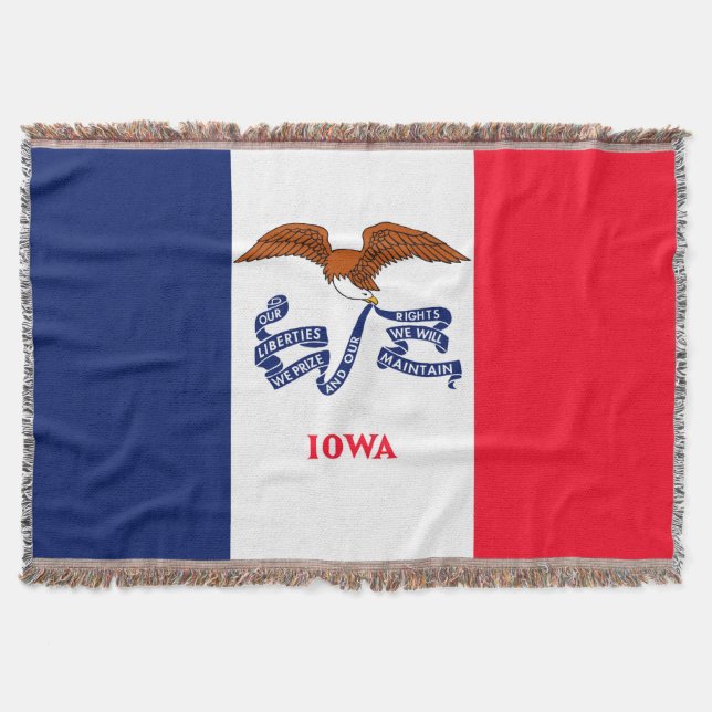 Iowa Statlig flagga Design Decor Filt (Framsidan)