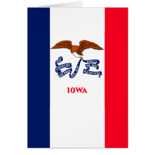 Iowa Statlig flagga Design Hälsningskort