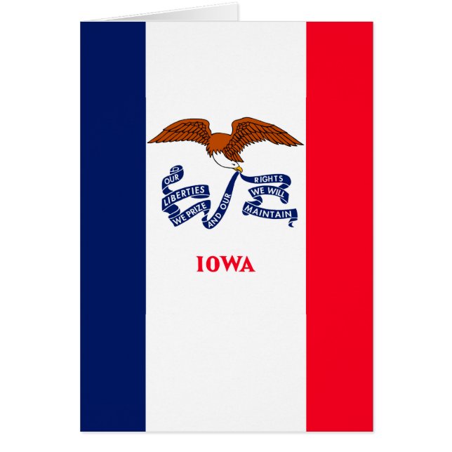Iowa Statlig flagga Design Hälsningskort (Framsidan)
