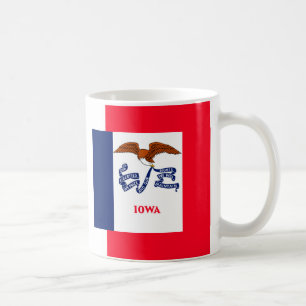 Iowa Statlig flagga Design Kaffemugg