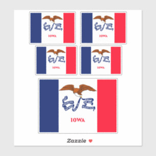 Iowa Statlig flagga Design Klistermärken