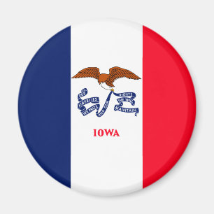 Iowa Statlig flagga Design Magnet