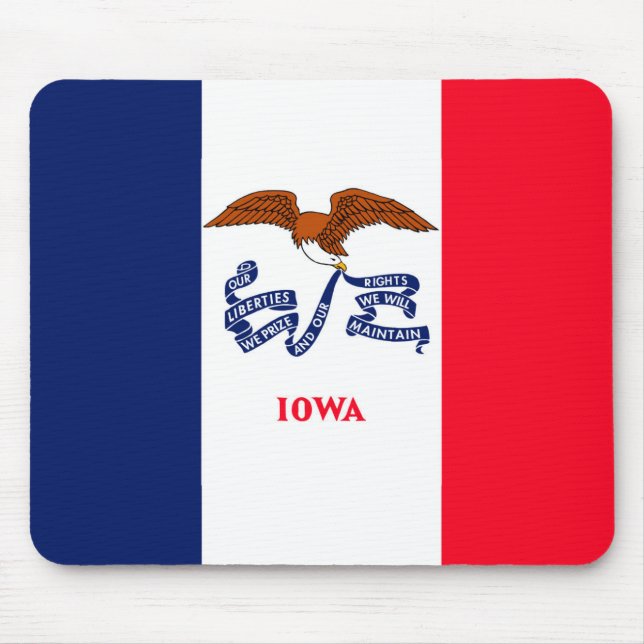 Iowa Statlig flagga Design Musmatta (Framsidan)