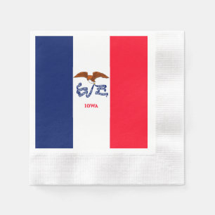 Iowa Statlig flagga Design Pappersservett