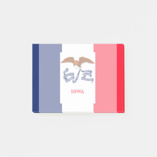 Iowa Statlig flagga Design Post-it Block