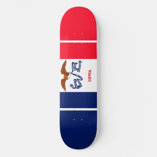 Iowa Statlig flagga Design Skateboard Bräda 21,5 Cm