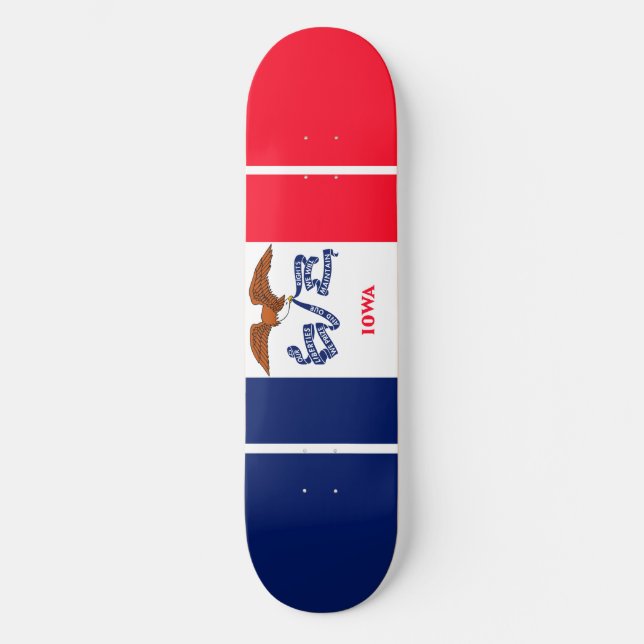 Iowa Statlig flagga Design Skateboard Bräda 21,5 Cm (Framsida)