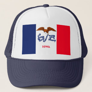 Iowa Statlig flagga Design Truckerkeps