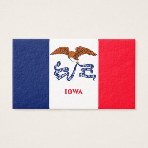 Iowa Statlig flagga Design Visitkort