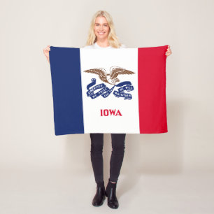 Iowa Statlig flagga Fleecefilt