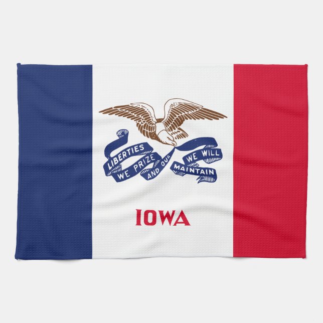 Iowa Statlig flagga Kökshandduk (Horisontell)