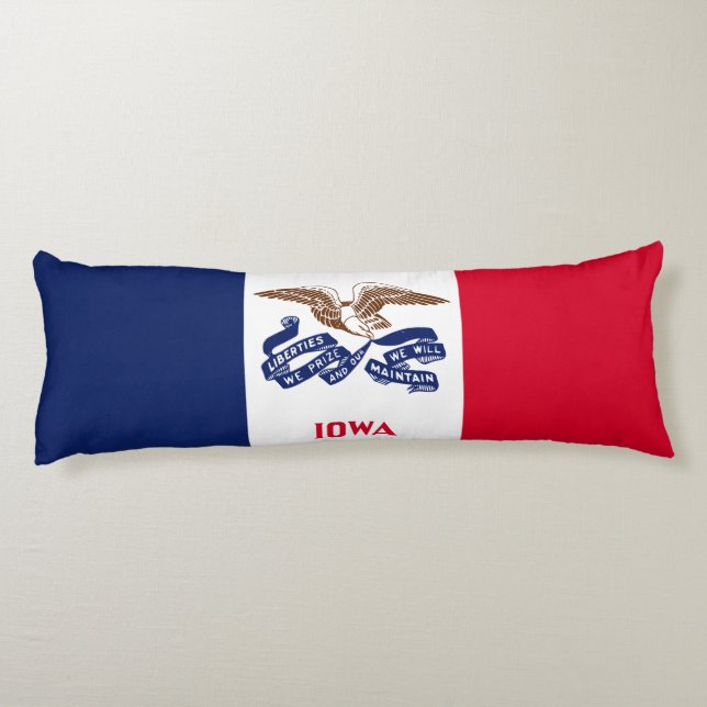 Iowa Statlig flagga Kroppskudde (Baksidan)