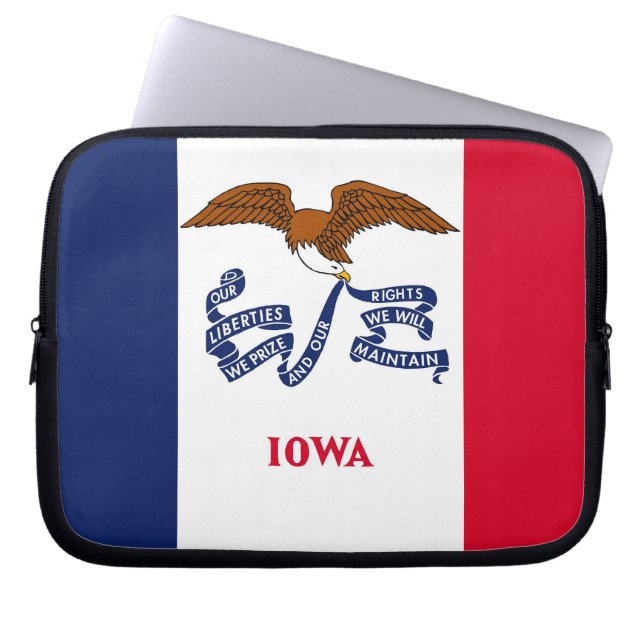 Iowa Statlig flagga Laptop sleeve (Framsidan)