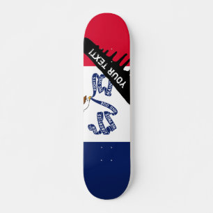 Iowa statlig flagga mini skateboard bräda 18,5 cm