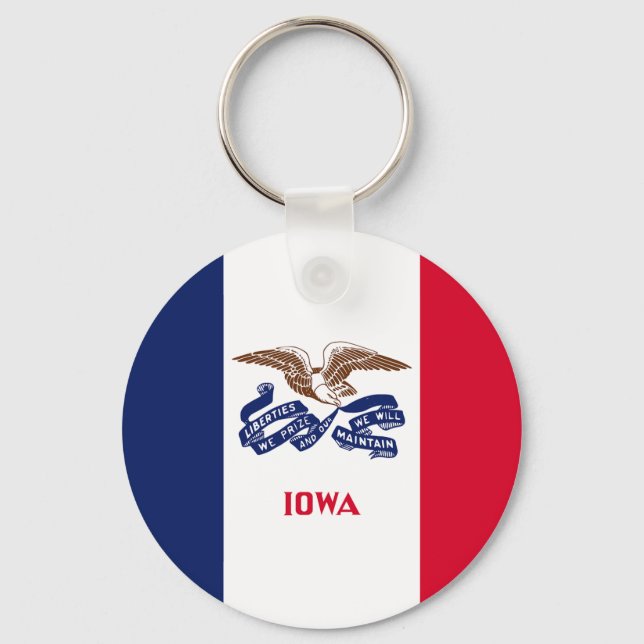 Iowa Statlig flagga Nyckelring (Framsida)