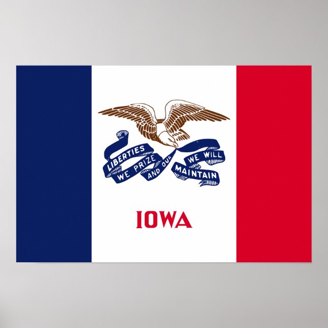 Iowa Statlig flagga Poster (Framsidan)