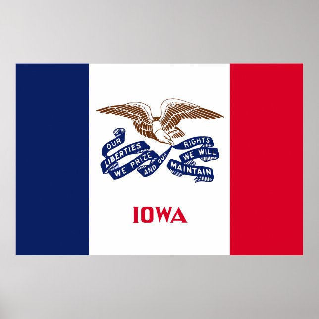 Iowa Statlig flagga Poster (Framsidan)