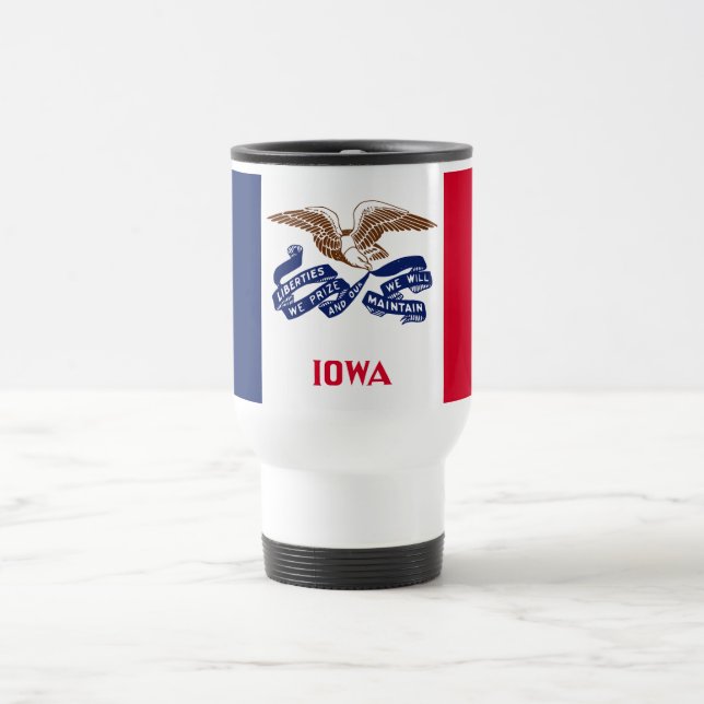 Iowa Statlig flagga Resemugg (Center)