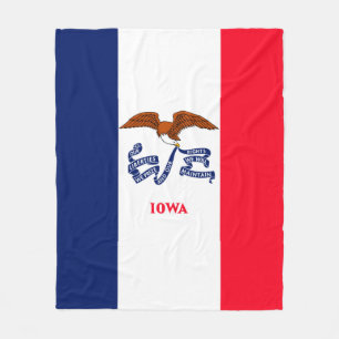 Iowa statlig flaggadesign fleecefilt