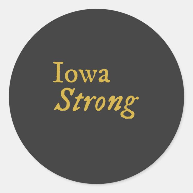 Iowa Strong Runt Klistermärke (Framsida)