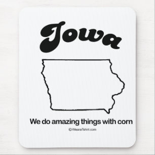 IOWA - T-tröja "IOWA för den STATLIGA MOTTOEN" o Musmatta