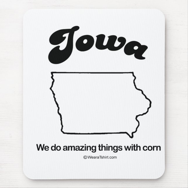IOWA - T-tröja "IOWA för den STATLIGA MOTTOEN" och Musmatta (Framsidan)