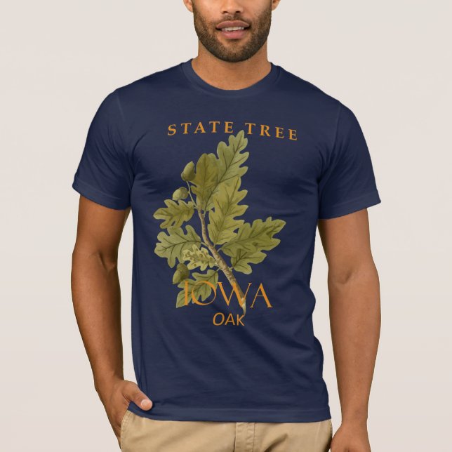 Iowa Territory Oak Träd T Shirt (Framsida)