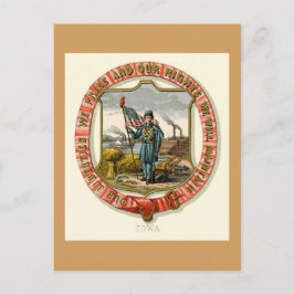Iowa The State Arm (1876) Vykort