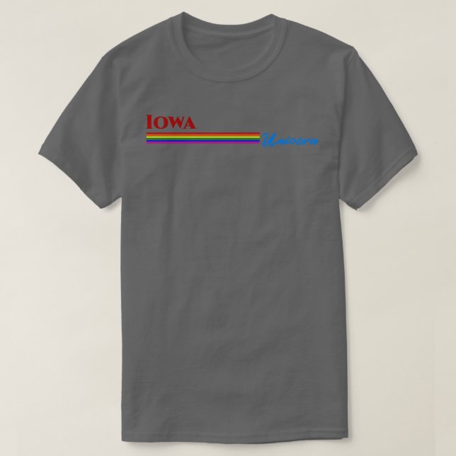 Iowa Unicorn Gift TShirt T Shirt (Design framsida)