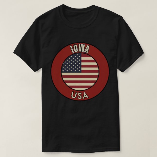 Iowa United States of America T Shirt (Design framsida)