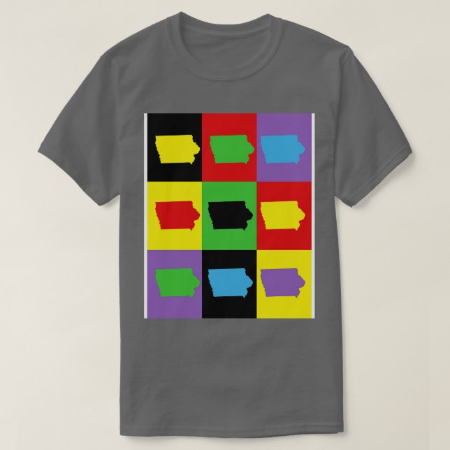 Iowa US State Art TShirt T Shirt (Design framsida)