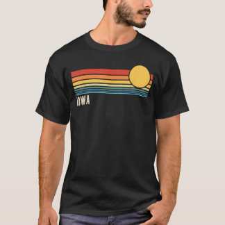 Iowa USA Retro Sunset Stil Design T Shirt