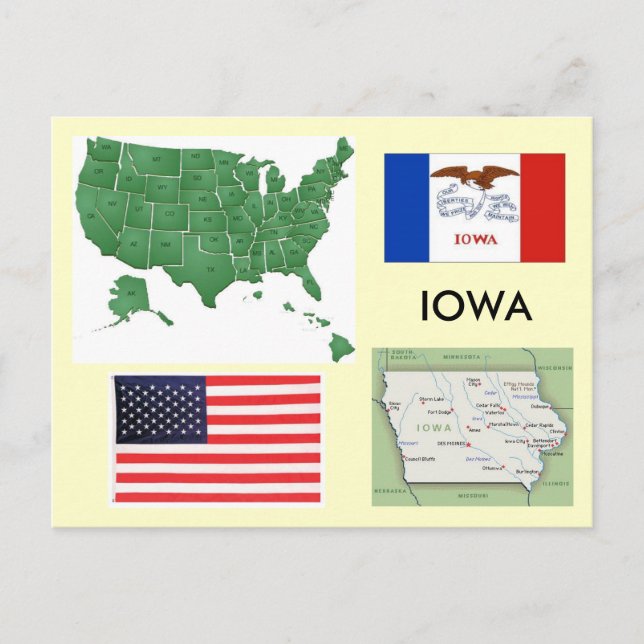 Iowa, USA Vykort (Framsida)