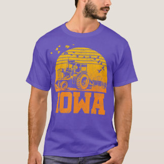 Iowa Vintage Retro Tractor Farmer Gift T Shirt