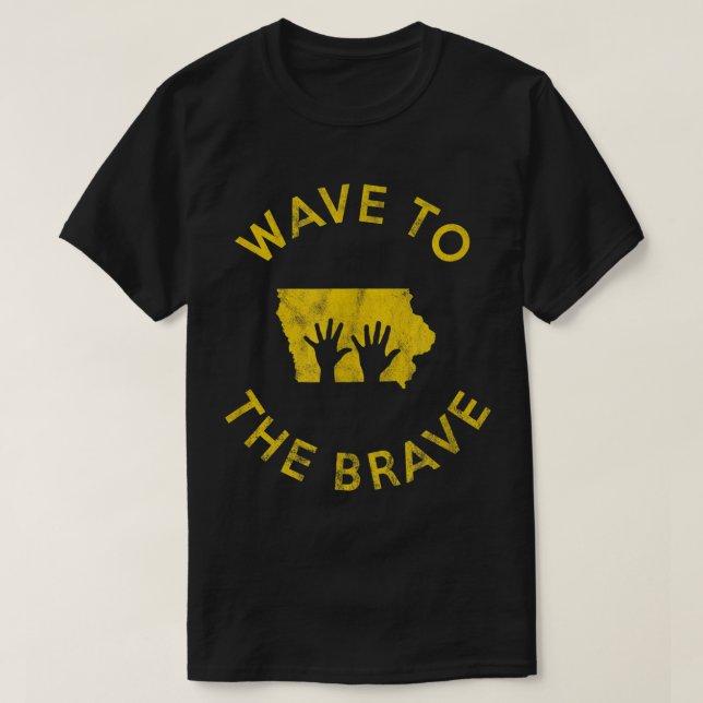 Iowa Wave till det Modiga barnsjukhuset i fotbolle T Shirt (Design framsida)
