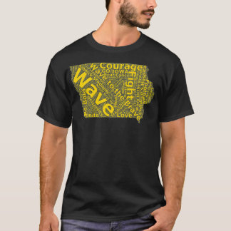 Iowa Wave till Modiga sjukan Barn Ord Cloud Pr T Shirt