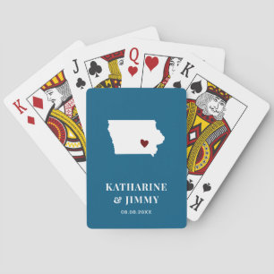 Iowa Wedding Favor Deck of Cards, Statliga Karta Casinokort