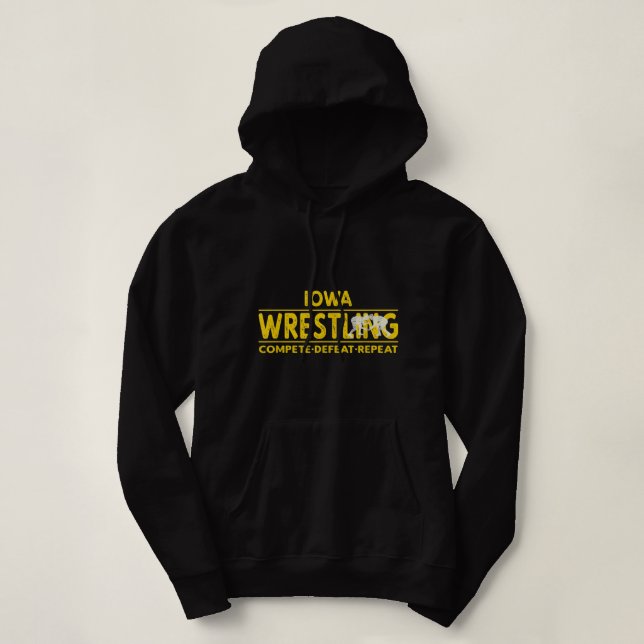 Iowa Wrestling - Konkurrens, Defeat, Upprepa T Shirt (Design framsida)