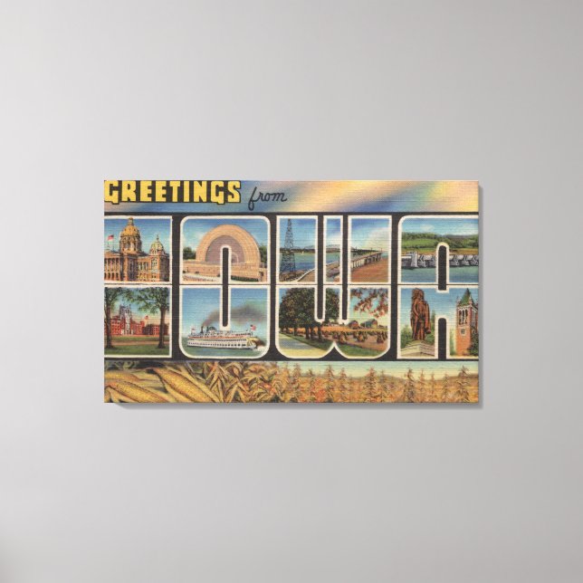 IowaLarge Brev ScenesIowa Canvastryck (Framsida)