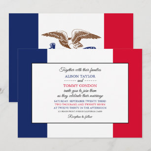 Iowan Flagga, Flagga Iowa Bröllop Inbjudningar