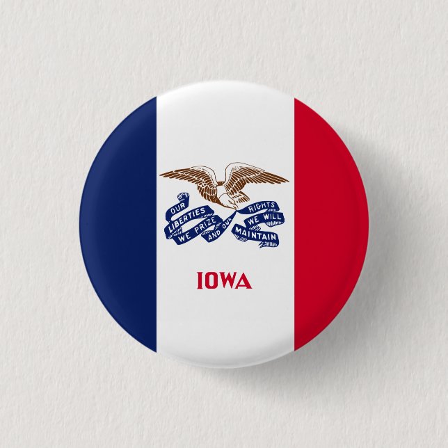 Iowan Flagga, Iowa Flagga Knapp (Framsida)