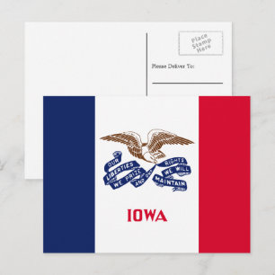 Iowan Flagga, Iowa Flagga Vykort