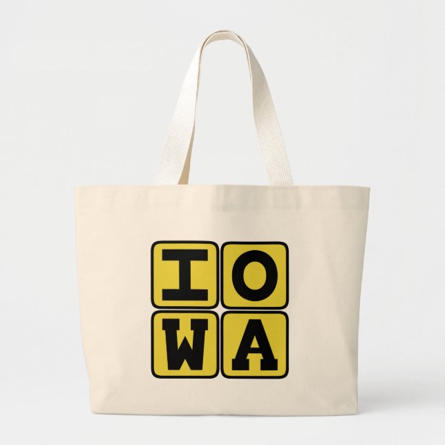 Iowan Hawkeye Des Moines Cedar Rapids Jumbo Tygkasse (Framsidan)