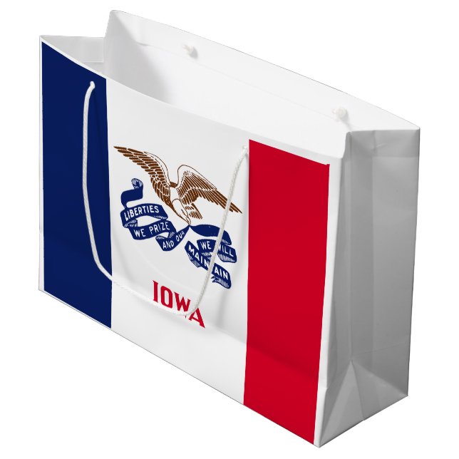 Iowas delstatsflagga (Framsidan Vinklad)