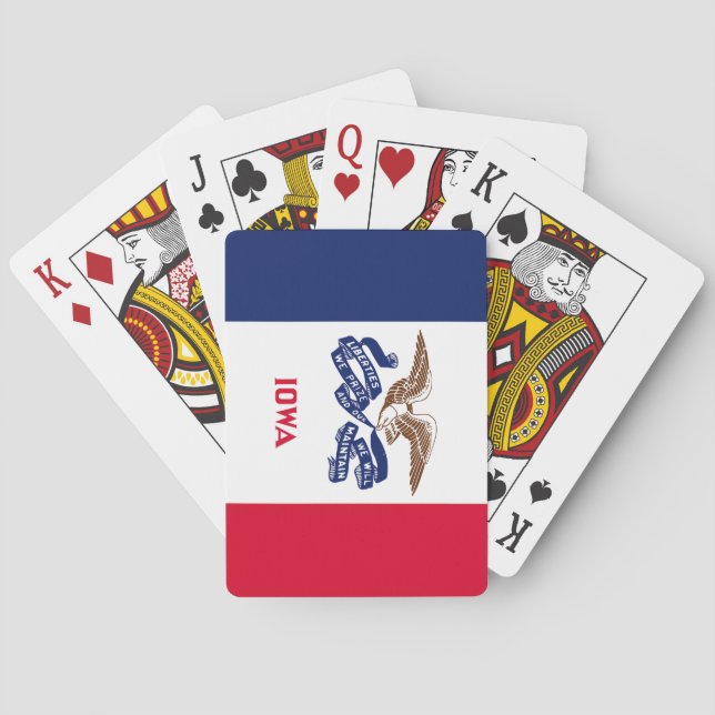 Iowas delstatsflagga casinokort (Baksidan)