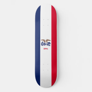 Iowas delstatsflagga mini skateboard bräda 18,5 cm