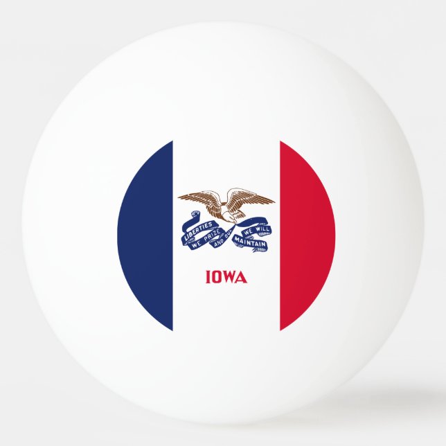 Iowas delstatsflagga pingisboll (Framsidan)