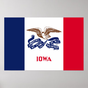 Iowas delstatsflagga poster