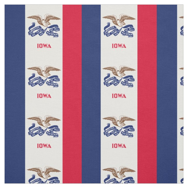 Iowas delstatsflagga tyg (Provkarta)