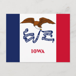 Iowas delstatsflagga vykort